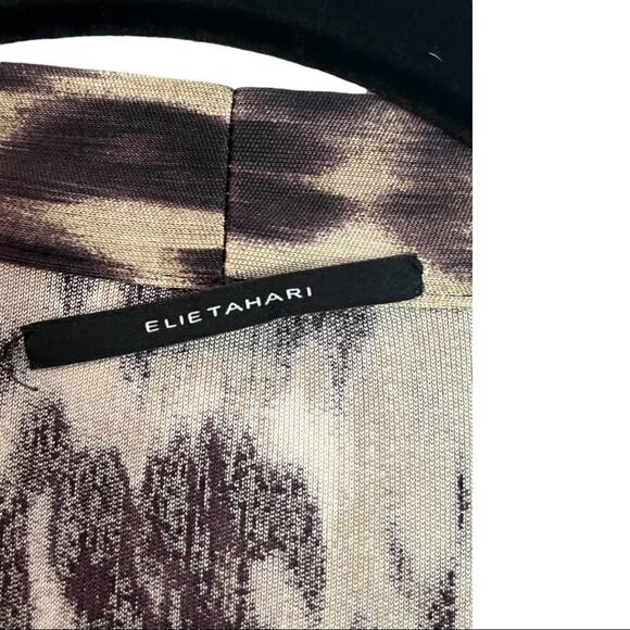 Elie Tahari Leopard Short Sleeve Wrap Dress Size Small - Picture 2 of 5